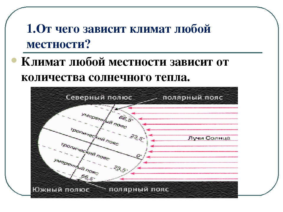 От чего зависит климат территории