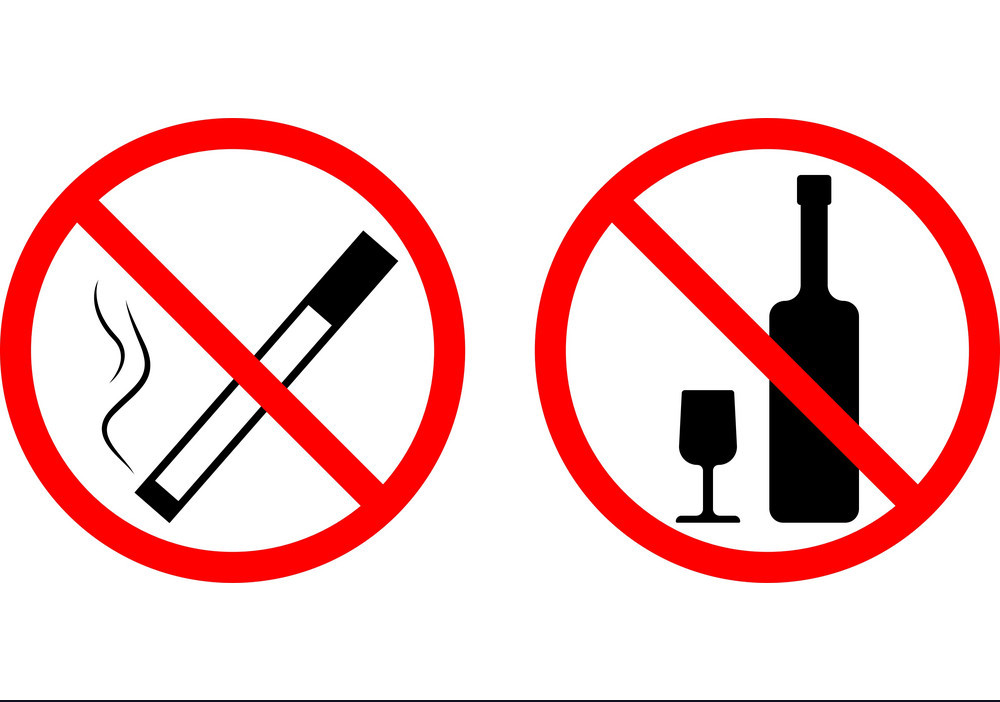 запрет алкоголя и сигарет