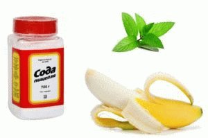 Банан, перечная мята и сода