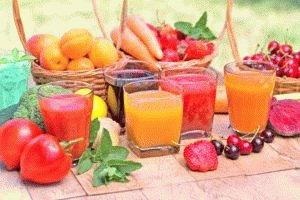 Фруктовые соки и фрукты